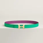 Mini Constance belt buckle & Reversible leather strap 24 mm